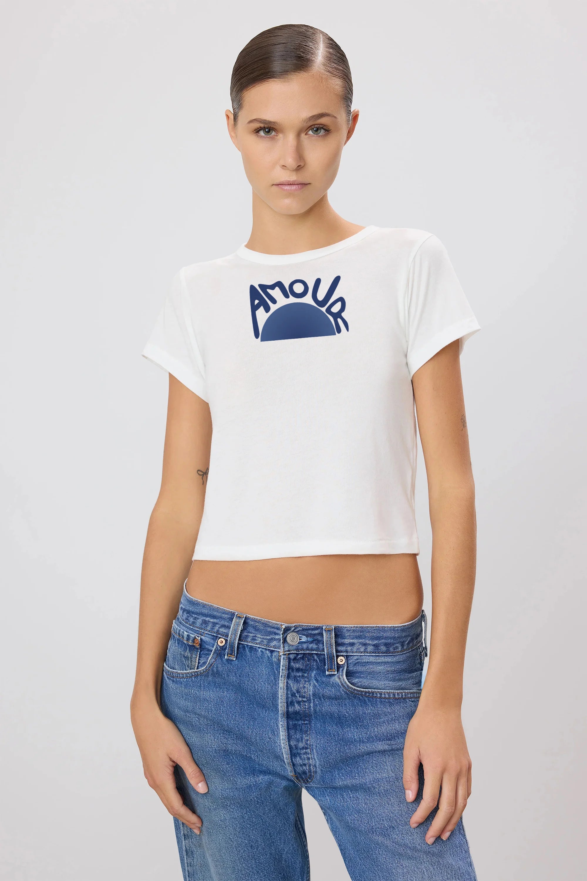 Amour Baby Tee - White