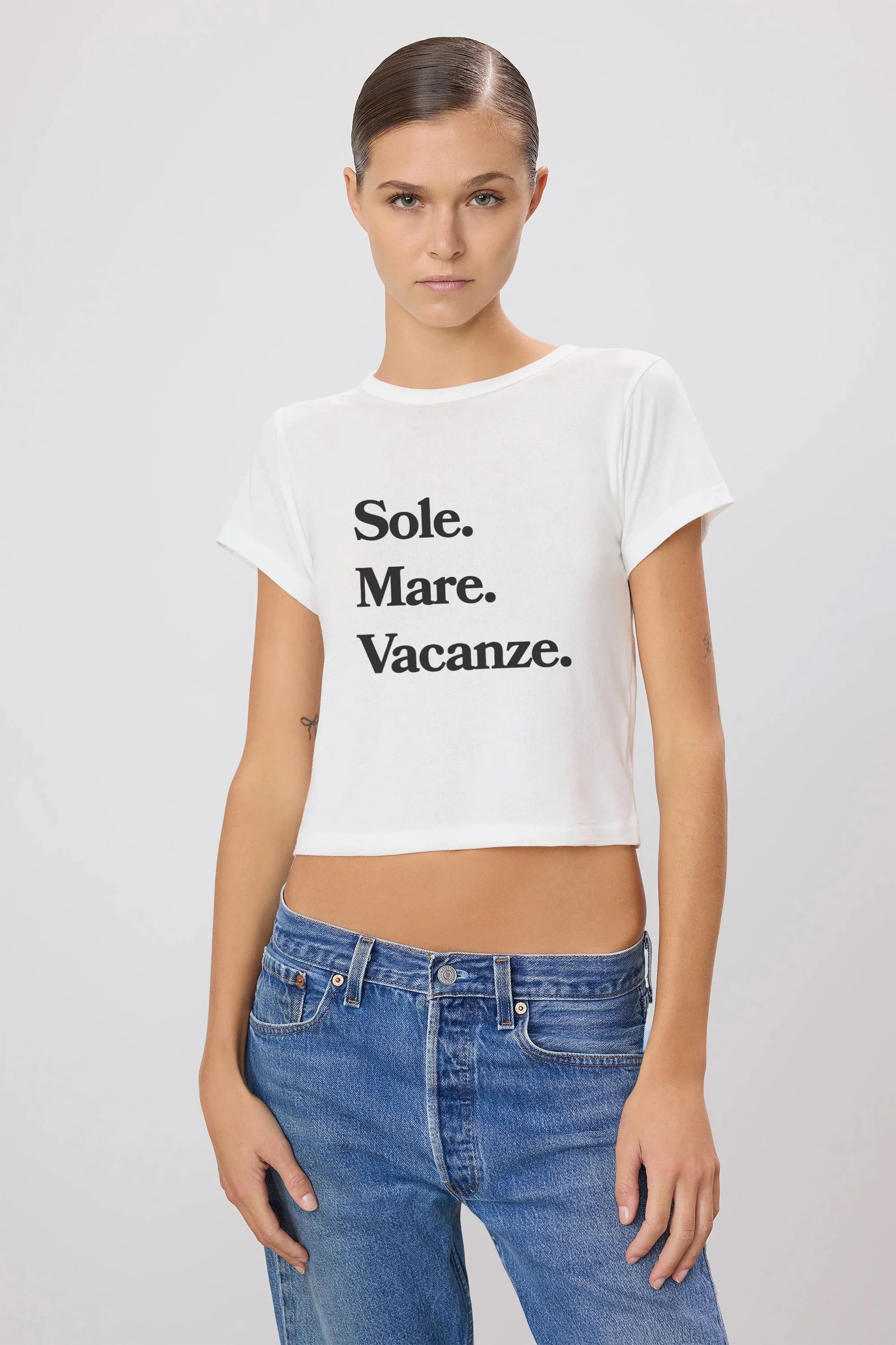 'Sole. Mare. Vacanze.' Baby Tee