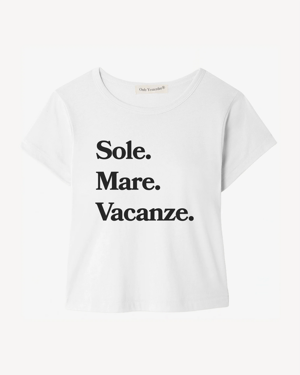 'Sole. Mare. Vacanze.' Baby Tee