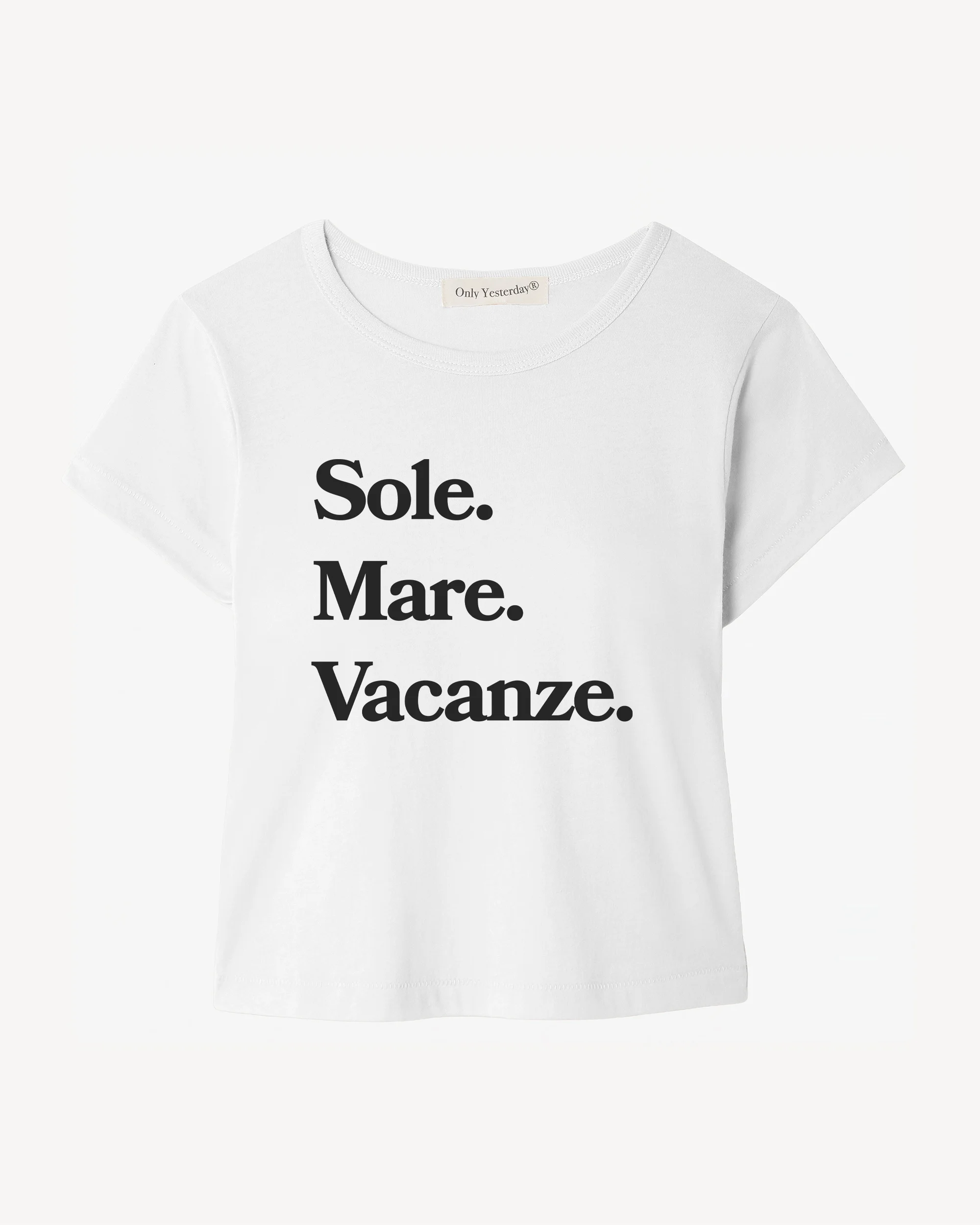 'Sole. Mare. Vacanze.' Baby Tee