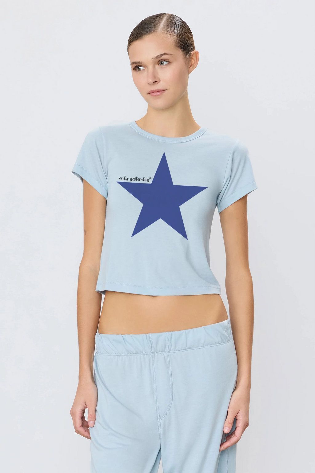 Star Baby Tee - Baby Blue